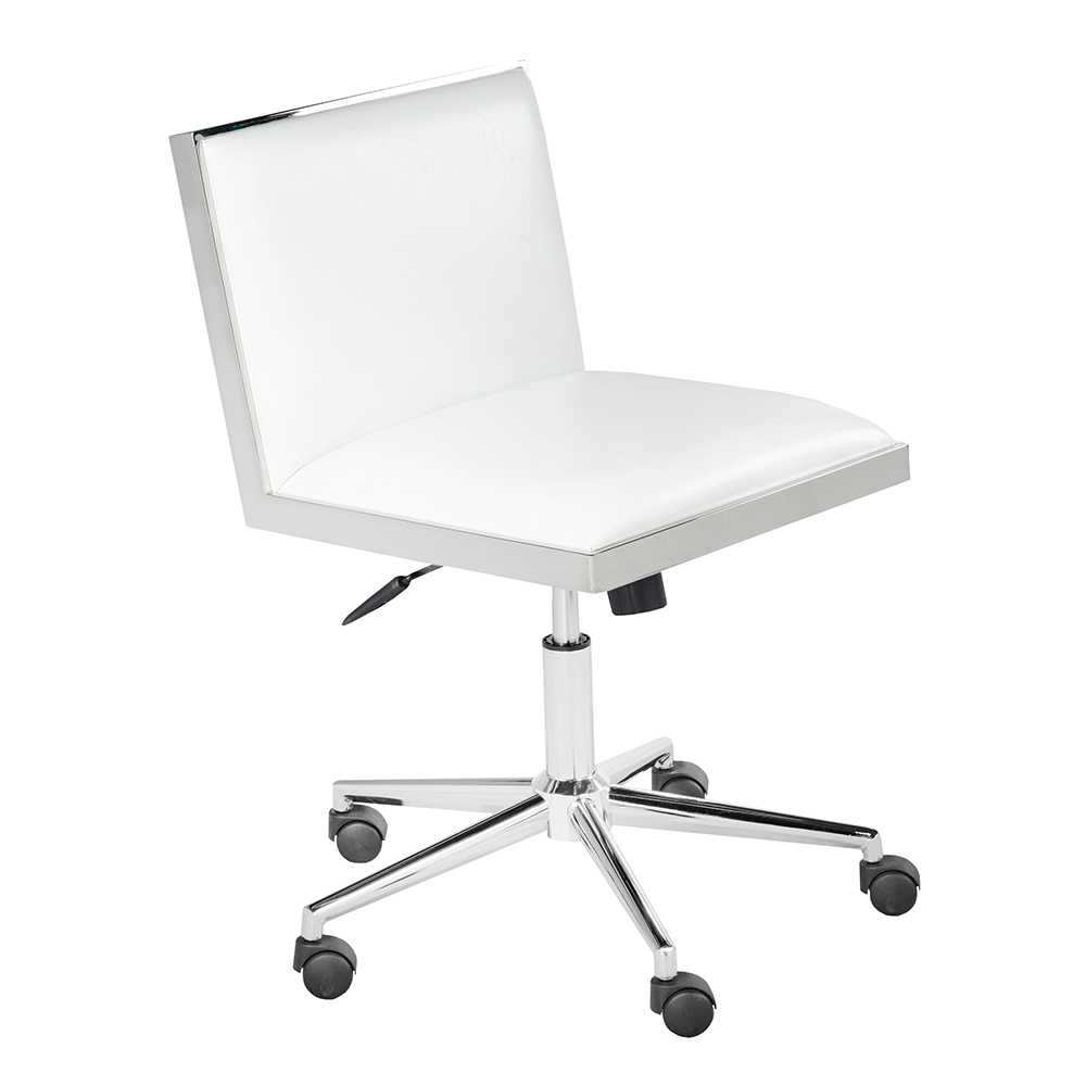 Emario White Leatherette Office Chair